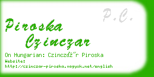 piroska czinczar business card